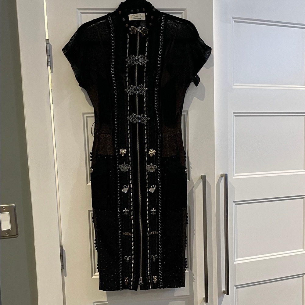 Elegant Black Embellished Dress